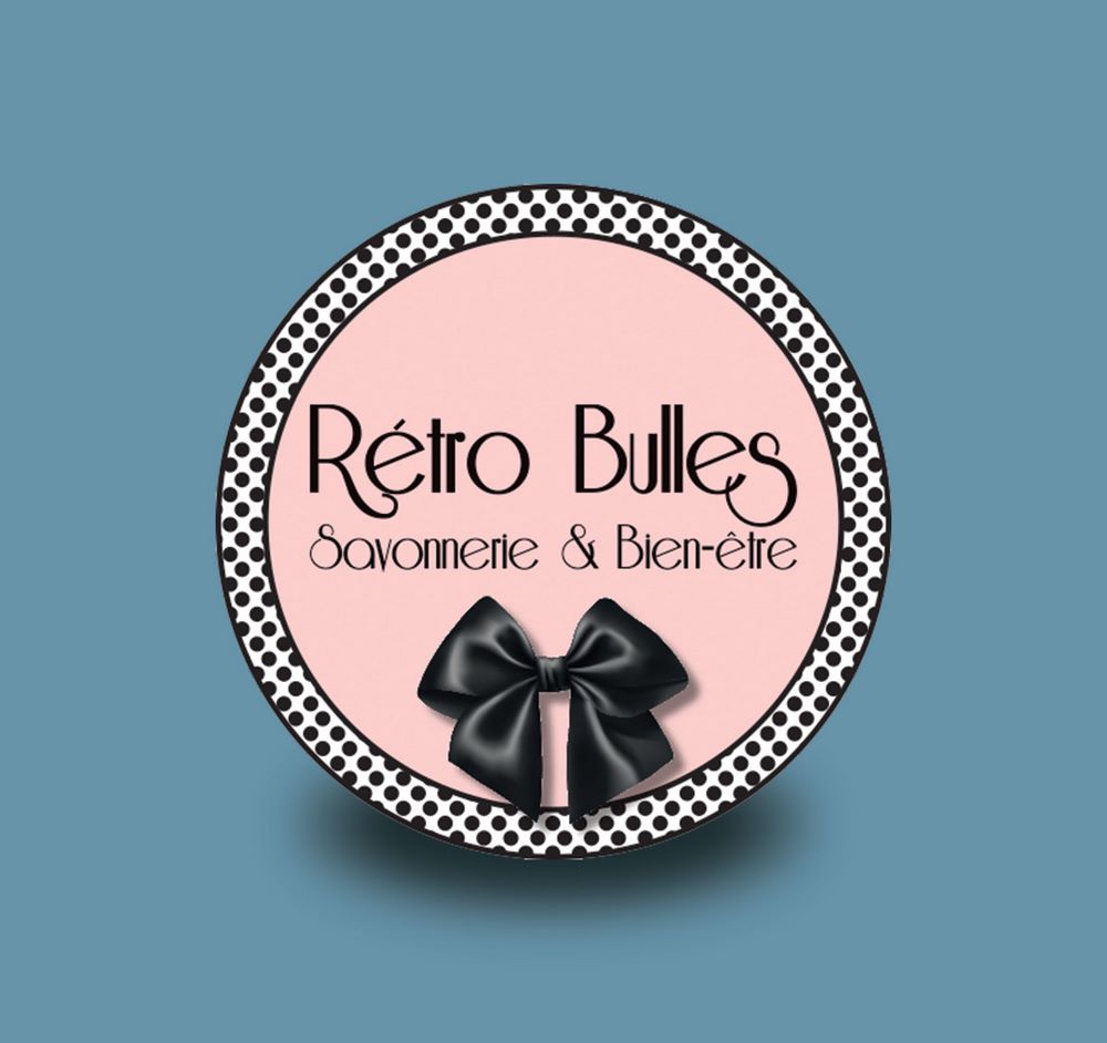 Rétro Bulles étiquette adhésive ronde